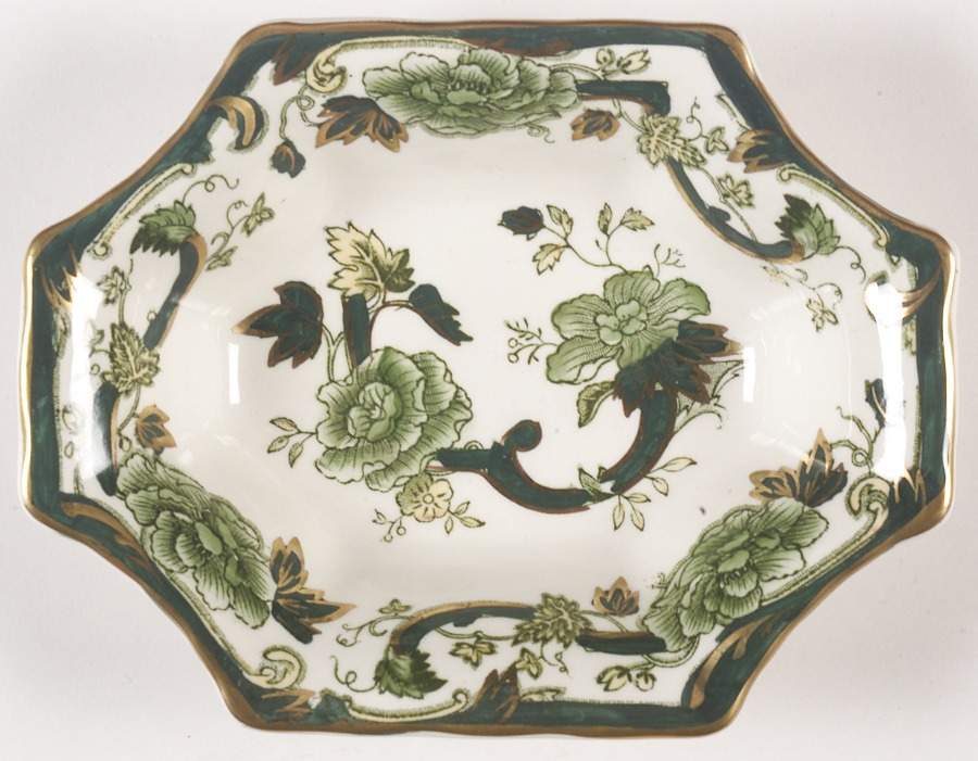 Mandalay Chartreuse (Gold Accent & Trim) Small Sweet Meat Dish by Mason's-1