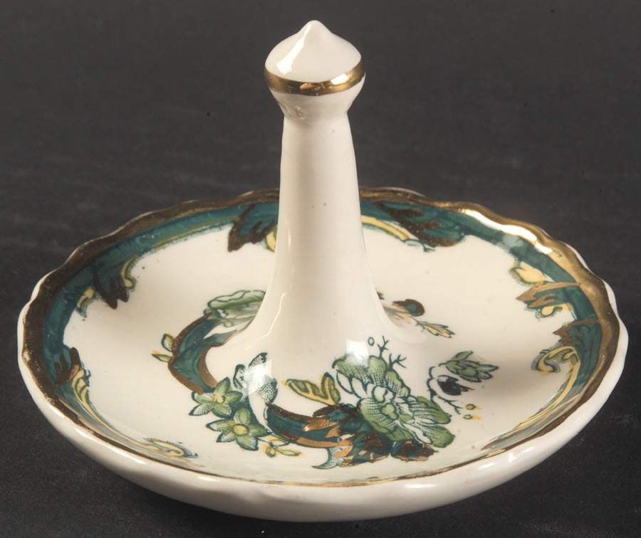 Mandalay Chartreuse (Gold Accent & Trim) Ring Holder by Mason's-1