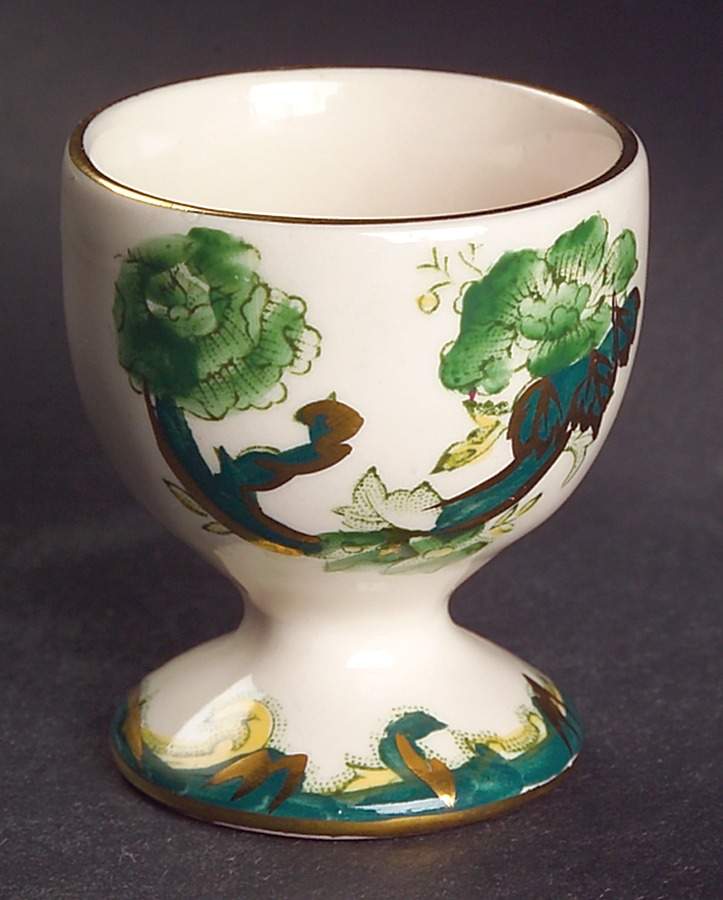 Mandalay Chartreuse (Gold Accent & Trim) Single Egg Cup by Mason's-1