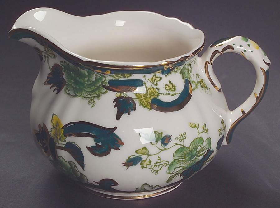Mandalay Chartreuse (Gold Accent & Trim) Creamer by Mason's-1