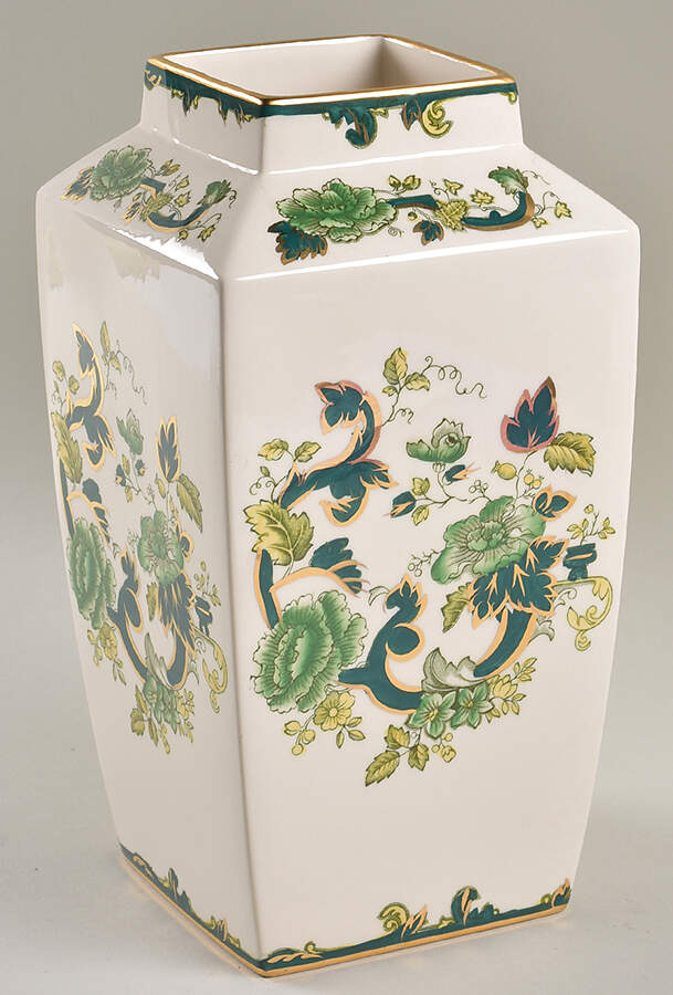 Mandalay Chartreuse (Gold Accent & Trim) Canton Jar No Lid by Mason's-1