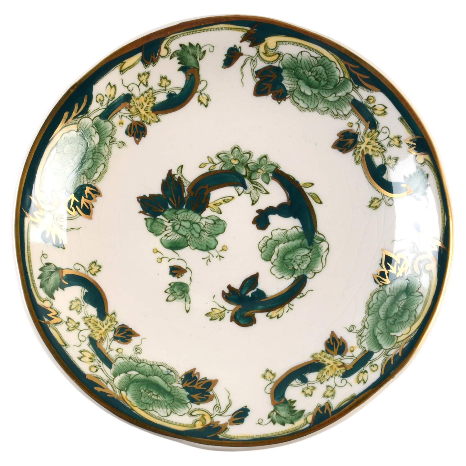 Mandalay Chartreuse (Gold Accent & Trim) Saucer for Demitasse Cup by Mason's-1