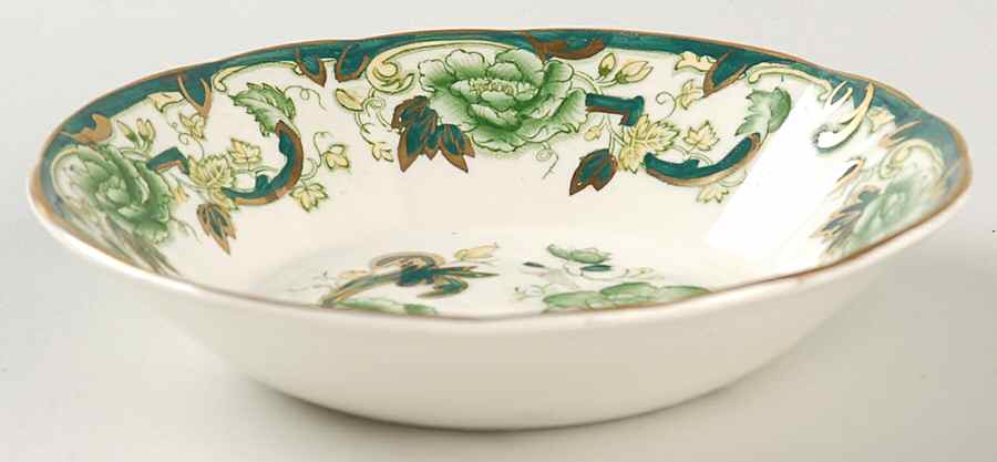 Mandalay Chartreuse (Gold Accent & Trim) Fruit/Dessert (Sauce) Bowl by Mason's-1