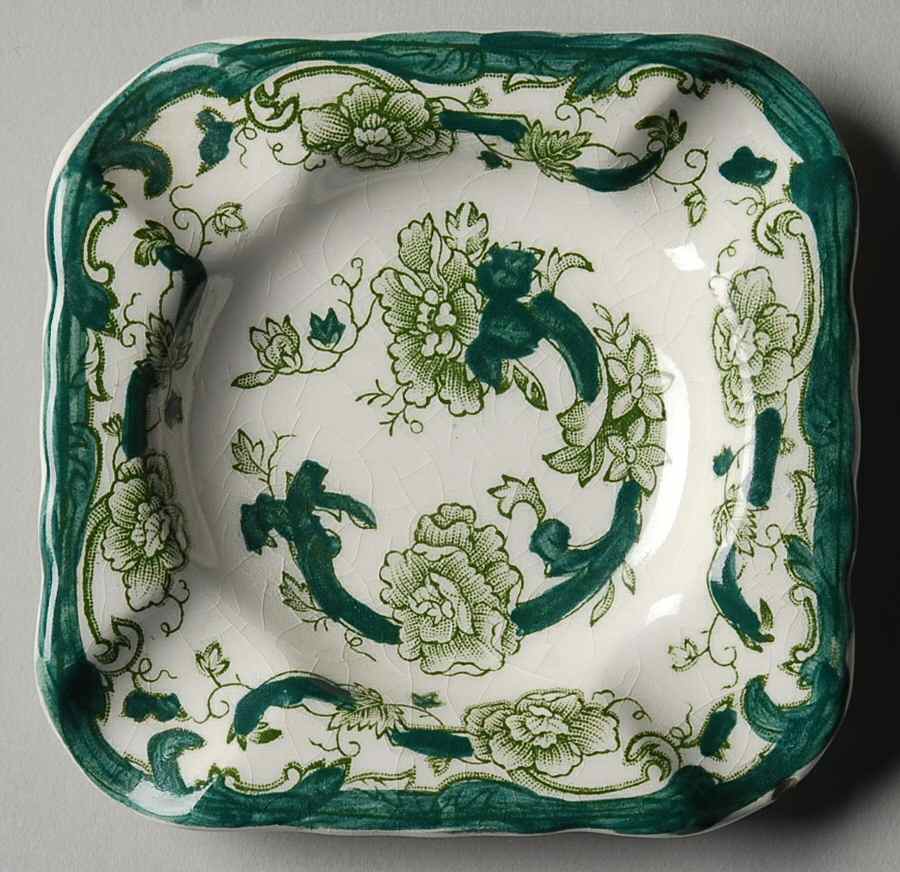 Mandalay Chartreuse (Gold Accent & Trim) 3" Ashtray by Mason's-1