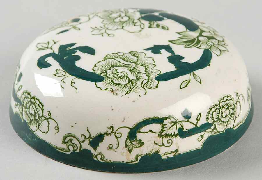 Mandalay-Chartreuse (No Trim) Lid for Small Prunus Jar by Mason's-1