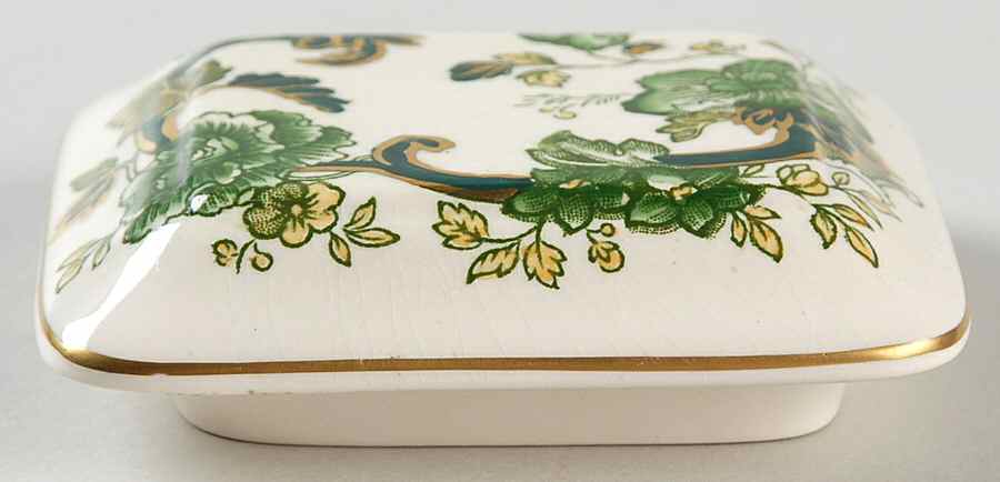 Mandalay Chartreuse (Gold Accent & Trim) Lid for Fan Jar by Mason's-1