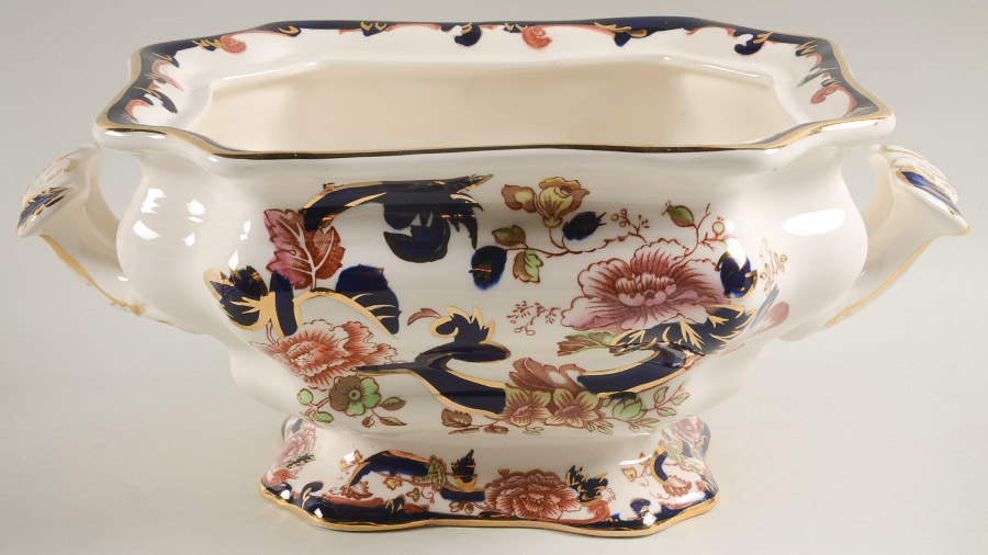 Mandalay Blue Multicolor Tureen No Lid by Mason's-1