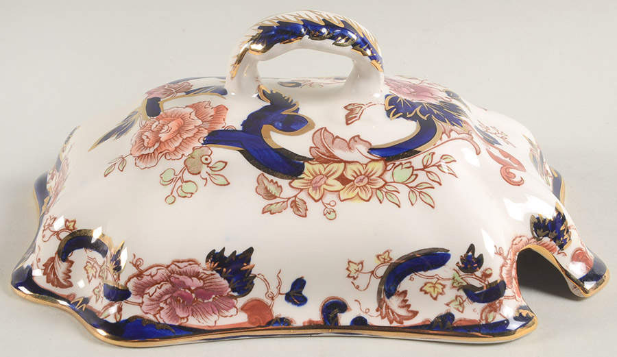 Mandalay Blue Multicolor Lid for Tureen by Mason's-1