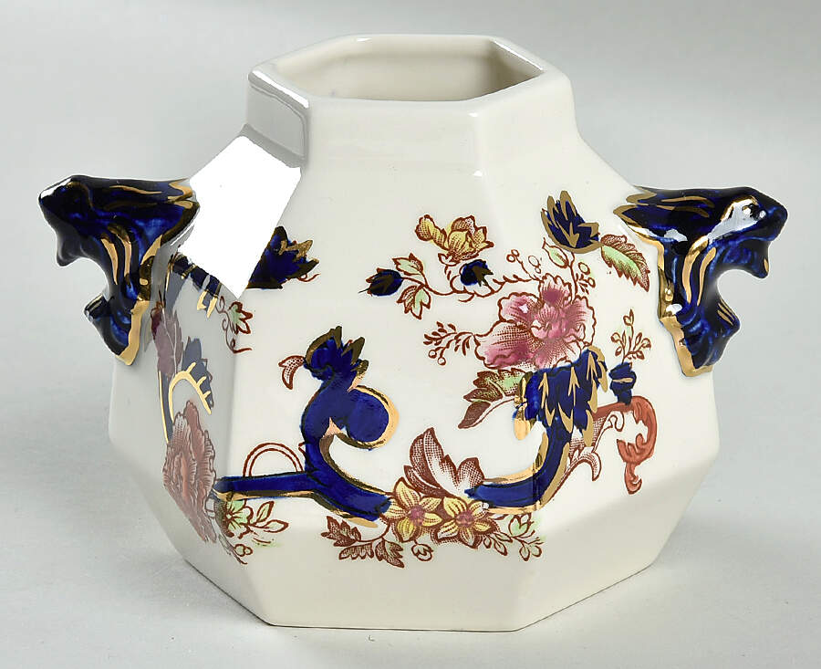 Mandalay Blue Multicolor Hydra Covered Box No Lid by Mason's-1