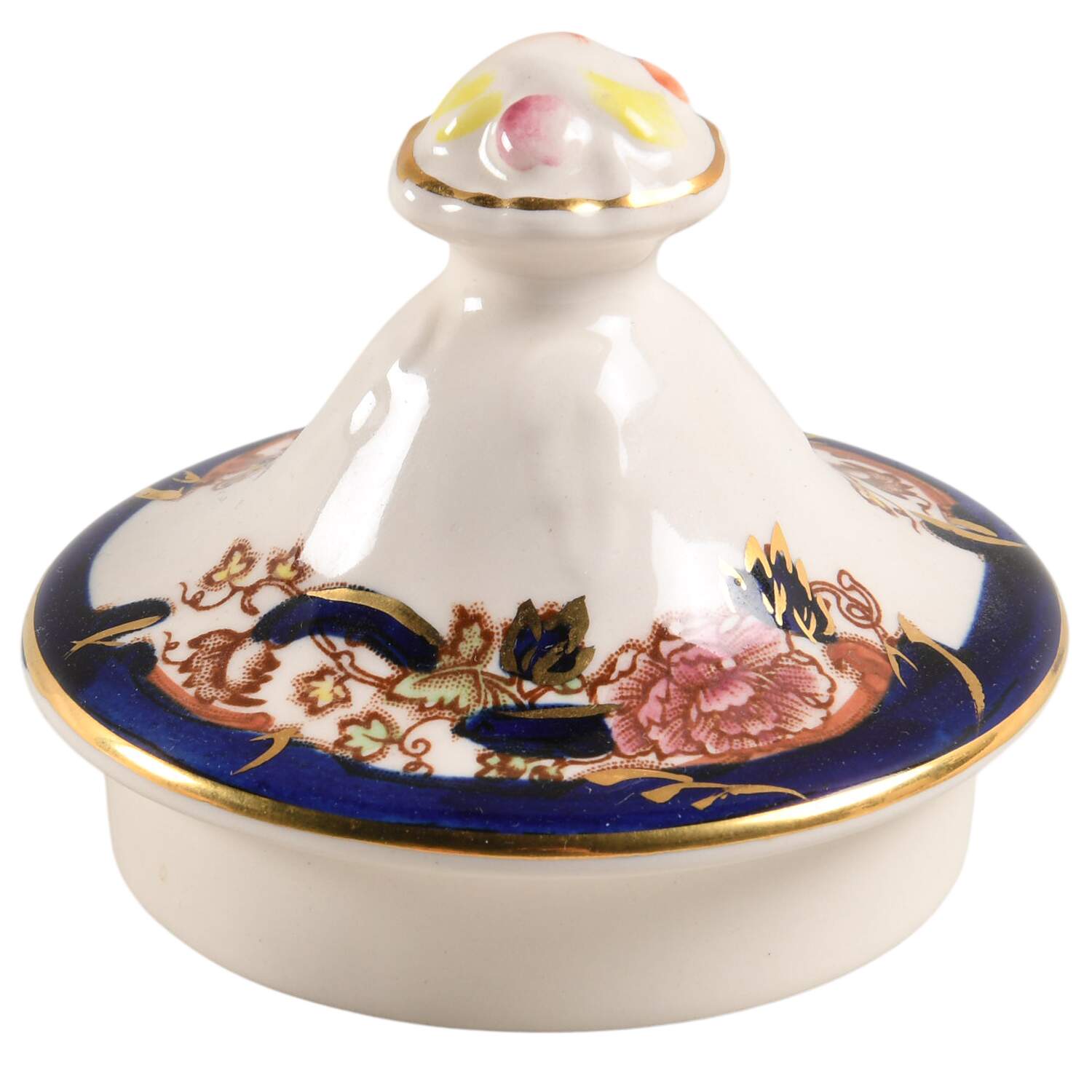 Mandalay Blue Multicolor Lid for Sugar Bowl by Mason's-1