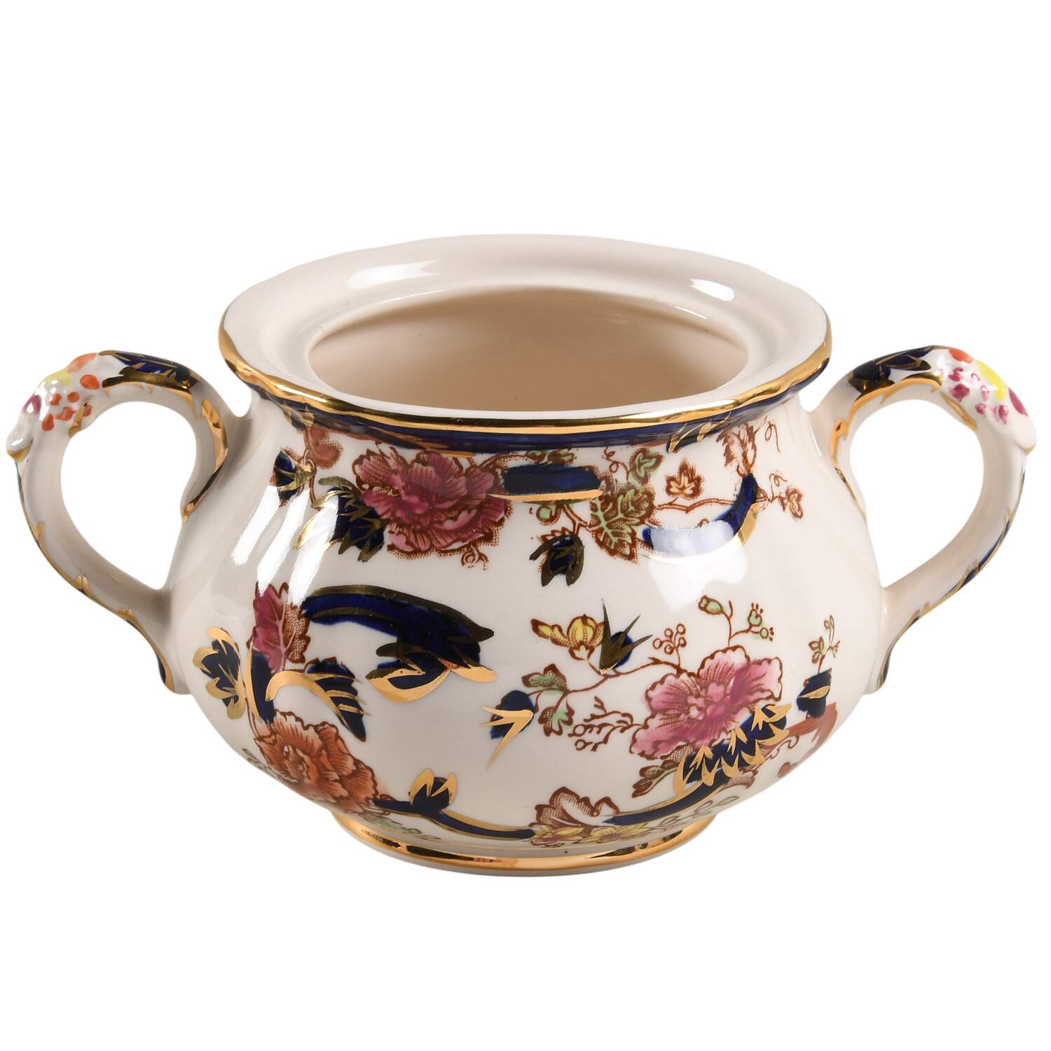 Mandalay Blue Multicolor Sugar Bowl No Lid by Mason's-1
