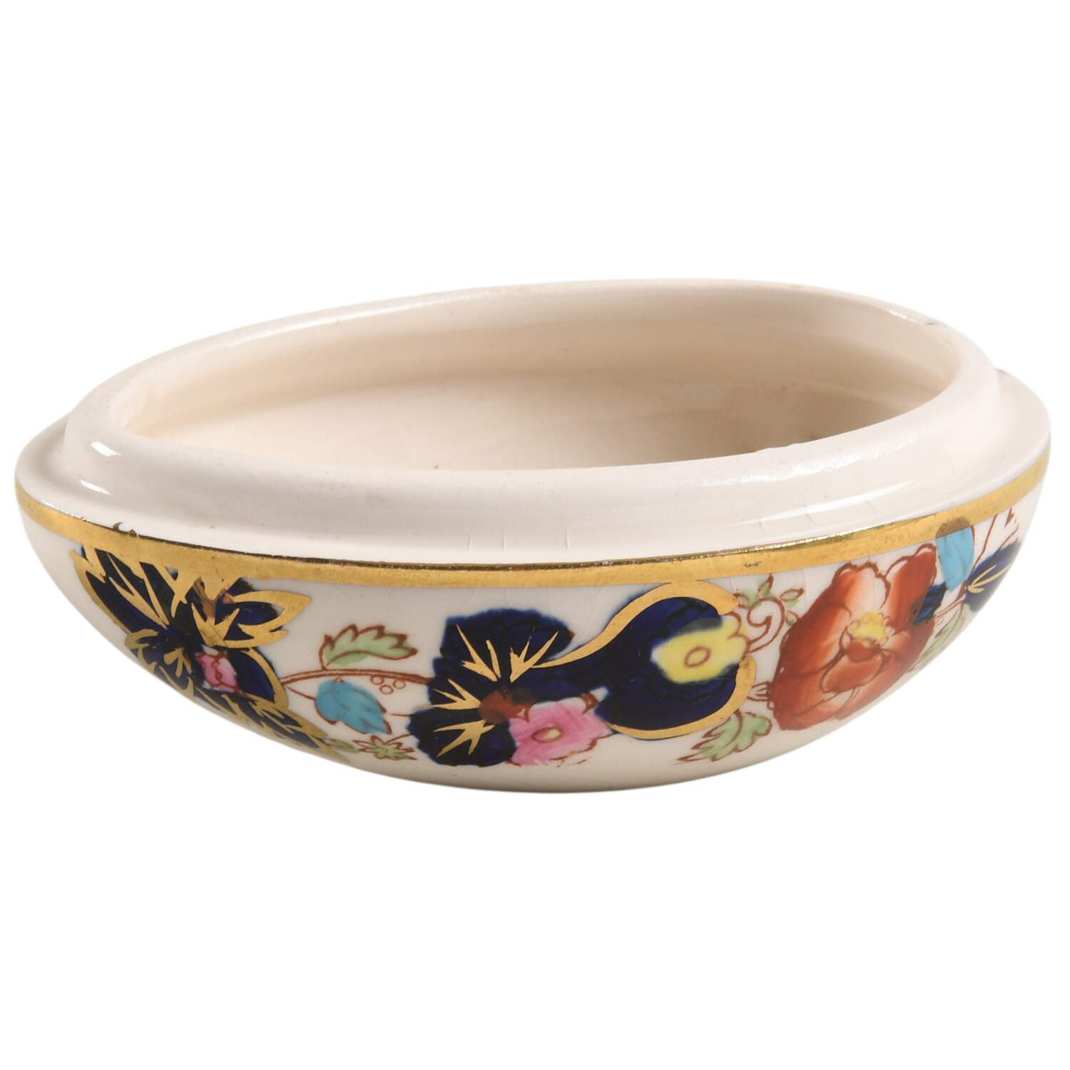 Mandalay Blue Multicolor Small Egg Box No Lid by Mason's-1