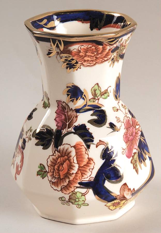 Mandalay Blue Multicolor Small Vase by Mason's-1