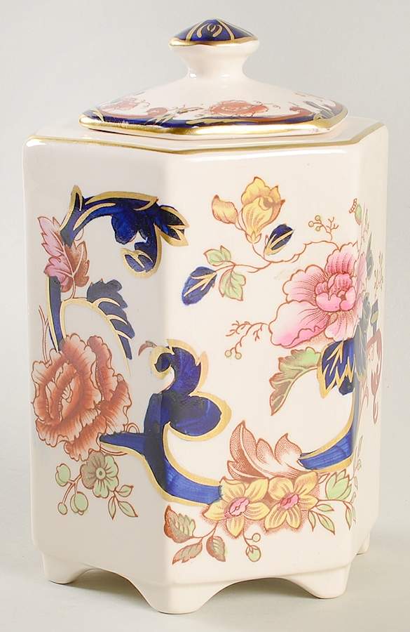 Mandalay Blue Multicolor Ming Jar & Lid by Mason's-1