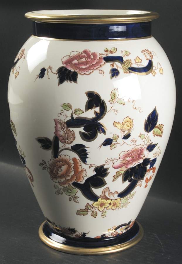 Mandalay Blue Multicolor 13" Calliope Vase by Mason's-1