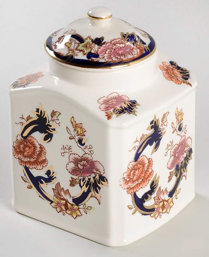 Mandalay Blue Multicolor Nankin Jar & Lid by Mason's-1
