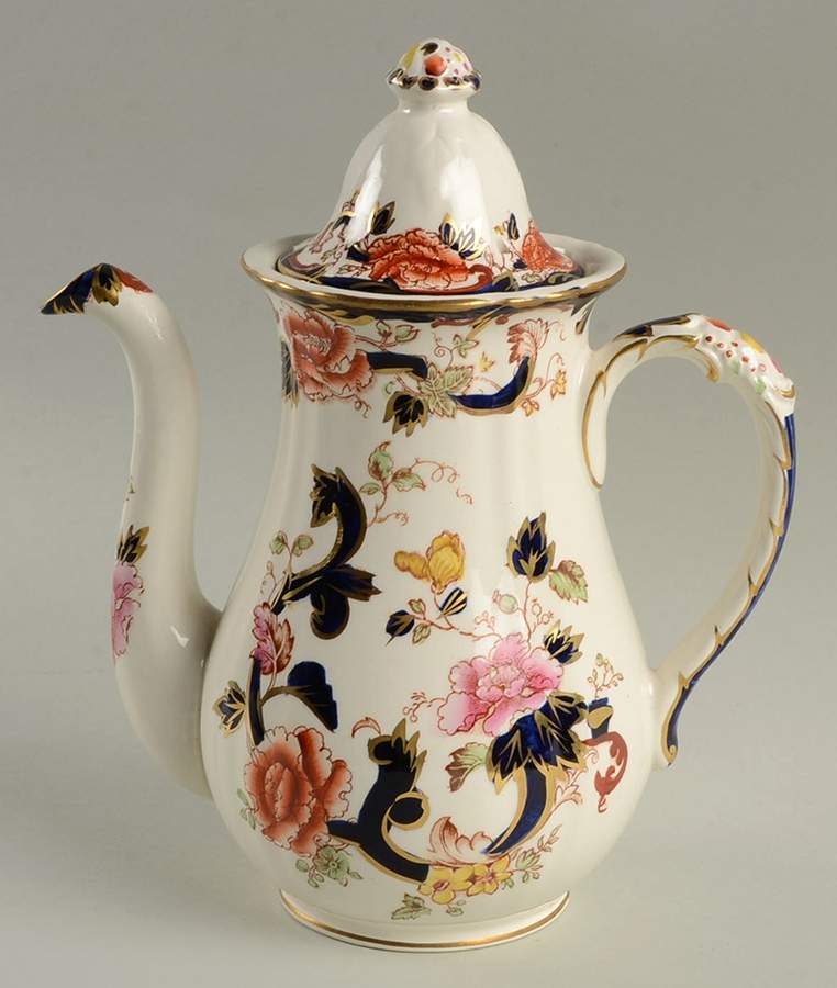 Mandalay Blue Multicolor Small Coffee Pot & Lid by Mason's-1