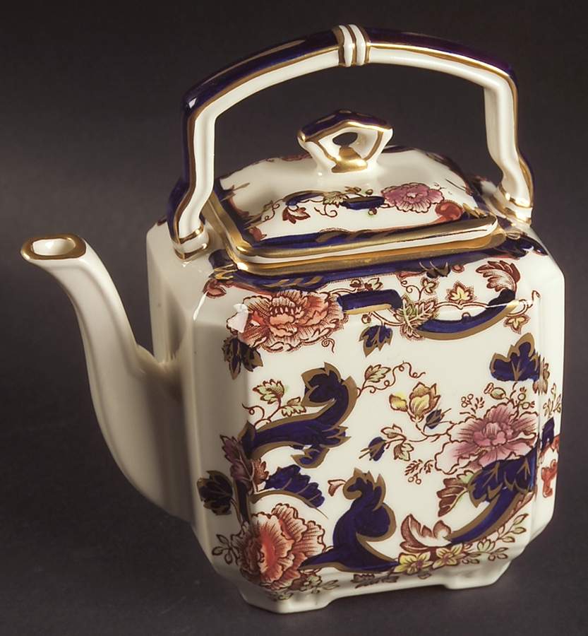 Mandalay Blue Multicolor Mini Teapot & Lid by Mason's-1