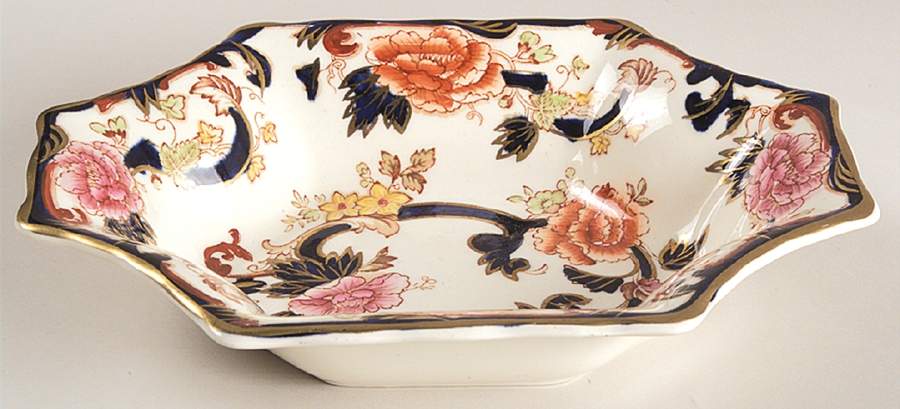 Mandalay Blue Multicolor 7" Sweet Meat Dish by Mason's-1