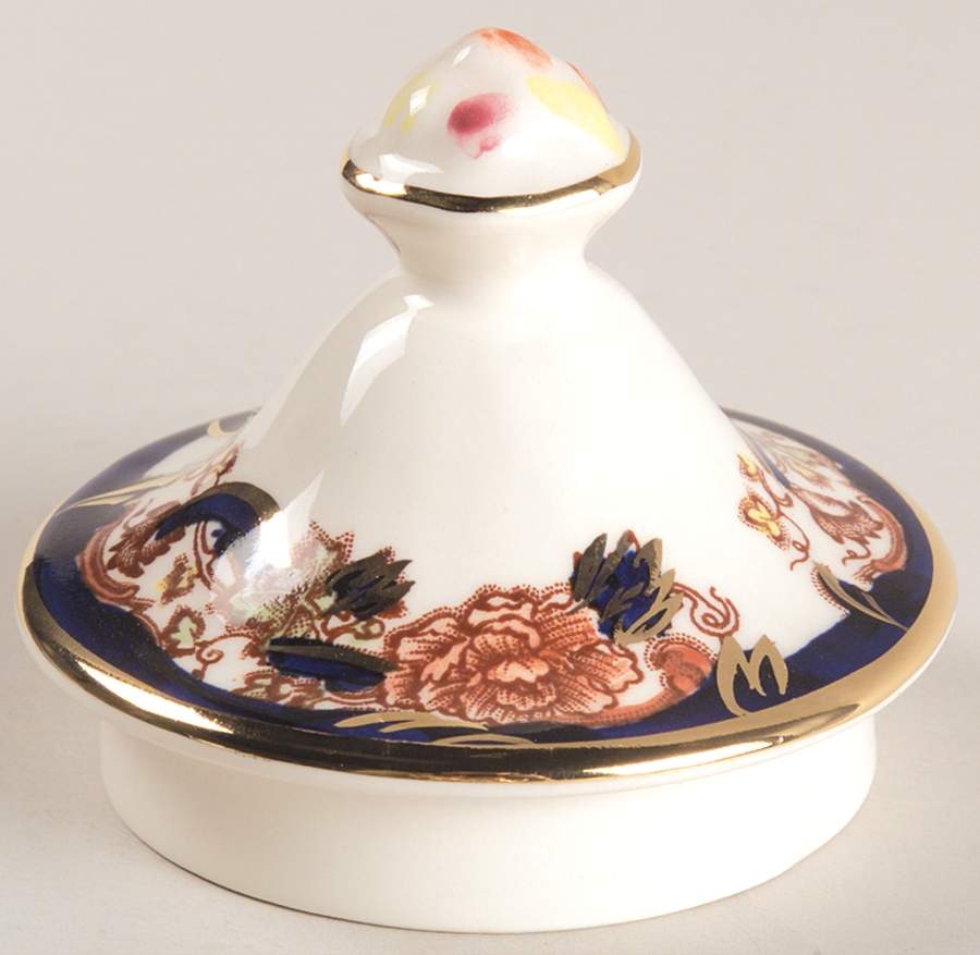 Mandalay Blue Multicolor Lid for Sugar Bowl by Mason's-1