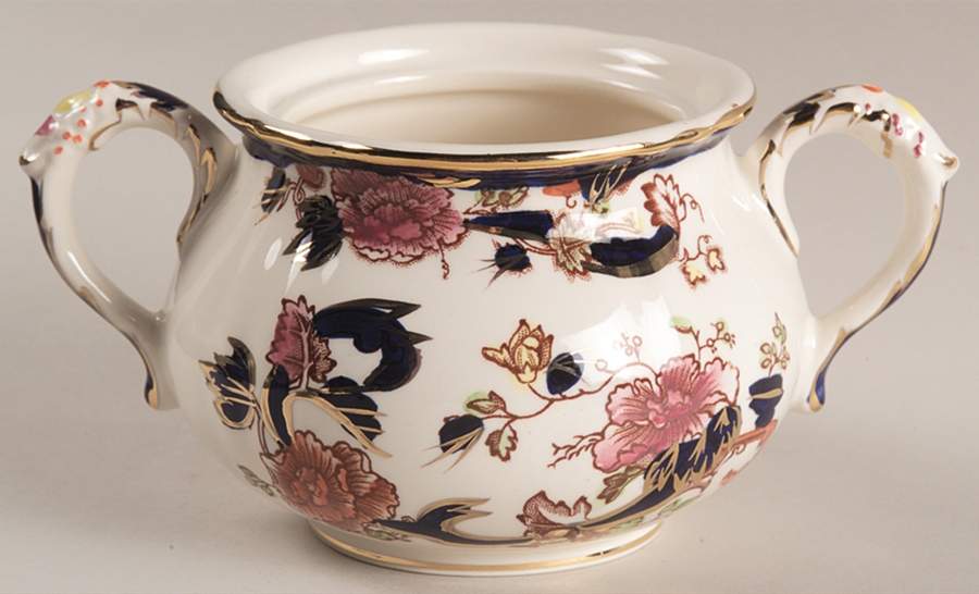 Mandalay Blue Multicolor Sugar Bowl No Lid by Mason's-1
