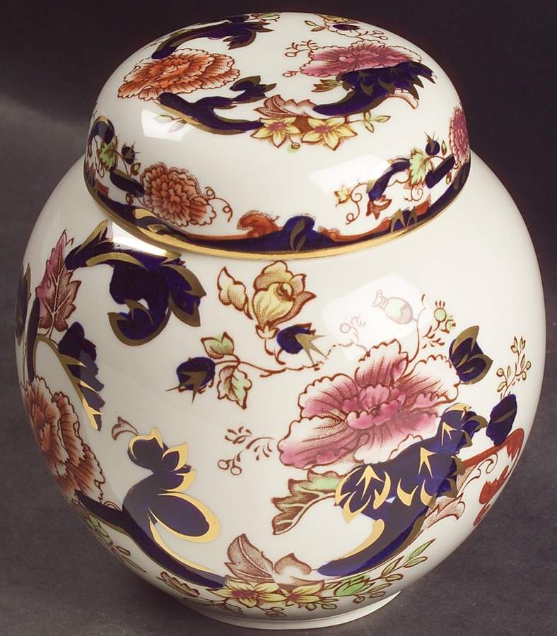 Mandalay Blue Multicolor Small Prunus Jar & Lid by Mason's-1