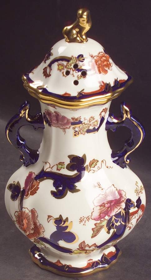 Mandalay Blue Multicolor Potpourri Jar & Lid by Mason's-1