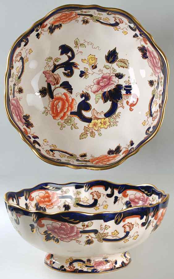 Mandalay Blue Multicolor 10" Large Salad Serving Bowl by Mason's-1