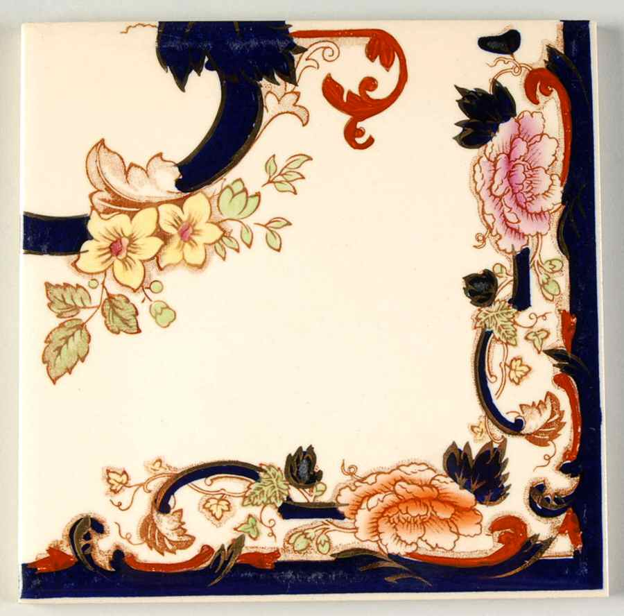 Mandalay Blue Multicolor 6" Wall Tile by Mason's-1