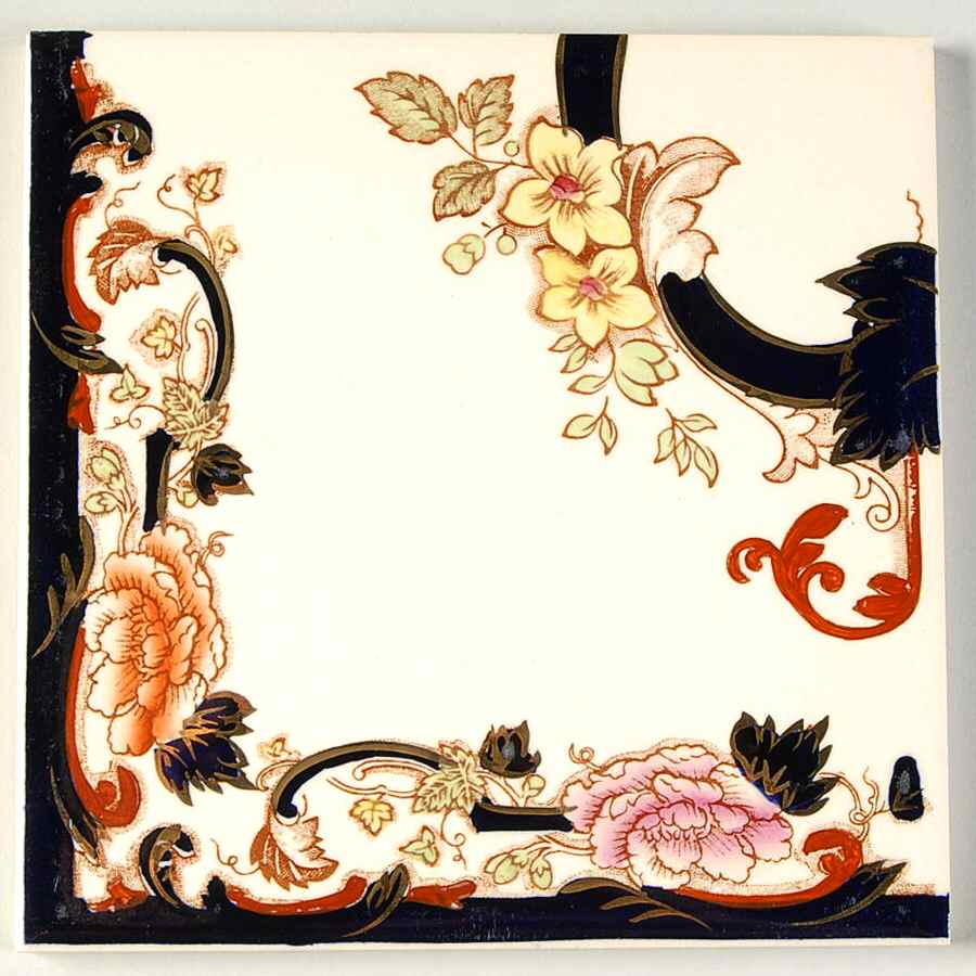 Mandalay Blue Multicolor 6" Wall Tile by Mason's-1