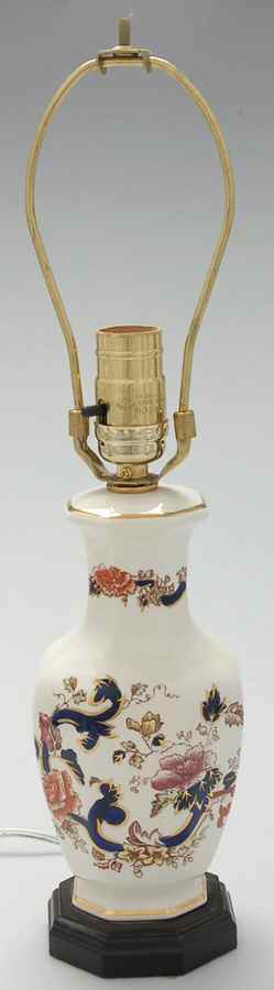 Mandalay Blue Multicolor Small Indian Electric Lamp Base by Mason's-1