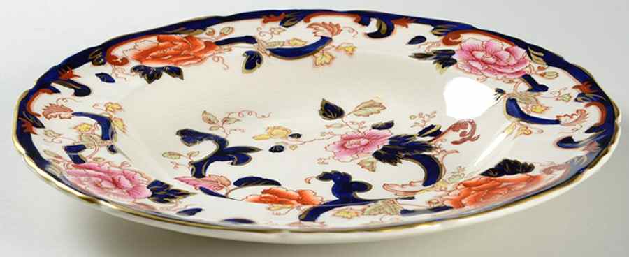 Mandalay Blue Multicolor Large Rim Soup Bowl by Mason's-1