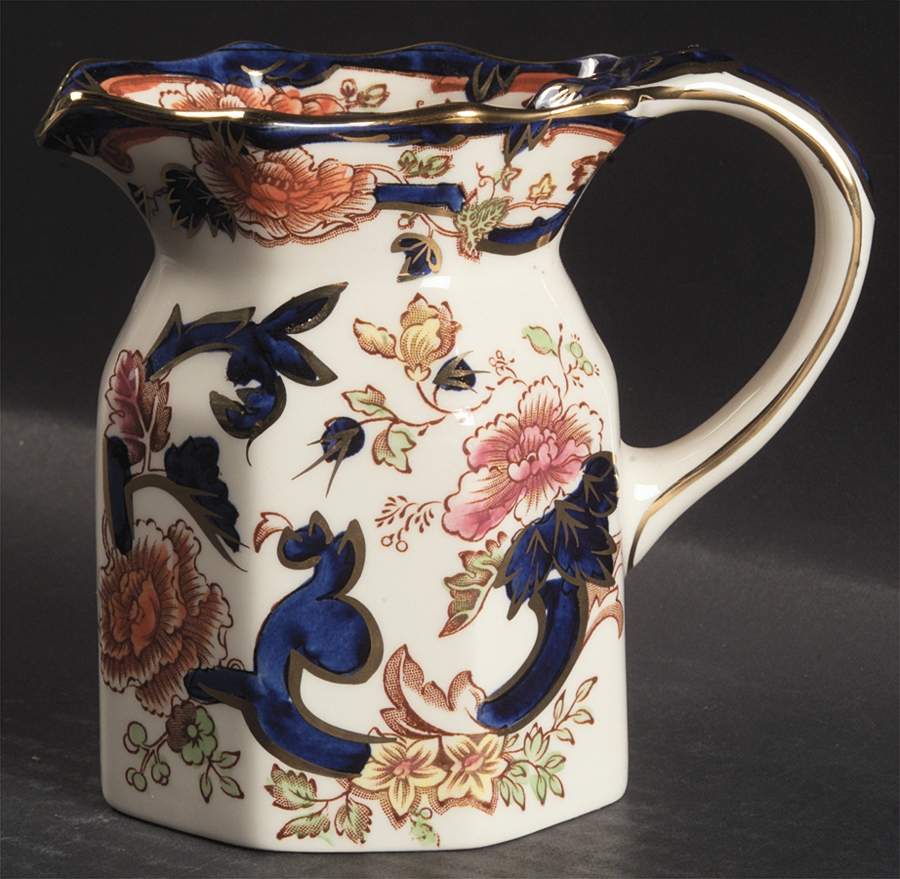 Mandalay Blue Multicolor Small Fenton Jug by Mason's-1