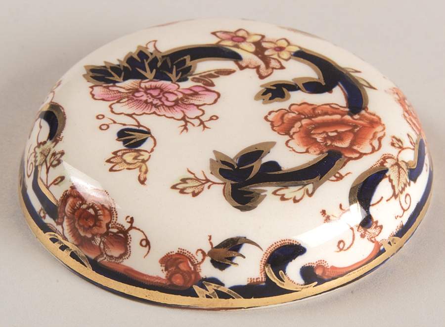 Mandalay Blue Multicolor Lid for Small Ginger Jar by Mason's-1
