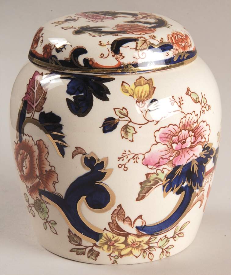 Mandalay Blue Multicolor Small Ginger Jar & Lid by Mason's-1