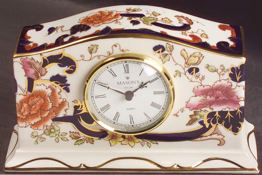 Mandalay Blue Multicolor Mantel Clock by Mason's-1
