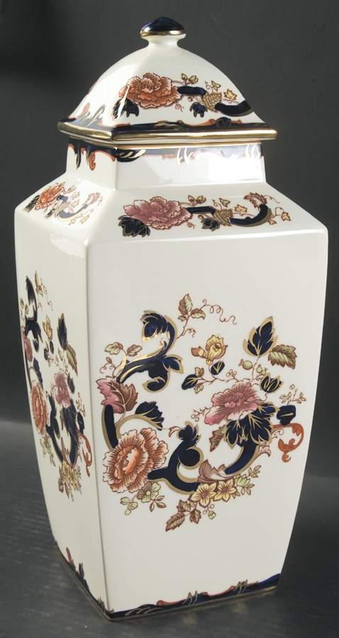 Mandalay Blue Multicolor Covered Canton Jar by Mason's-1