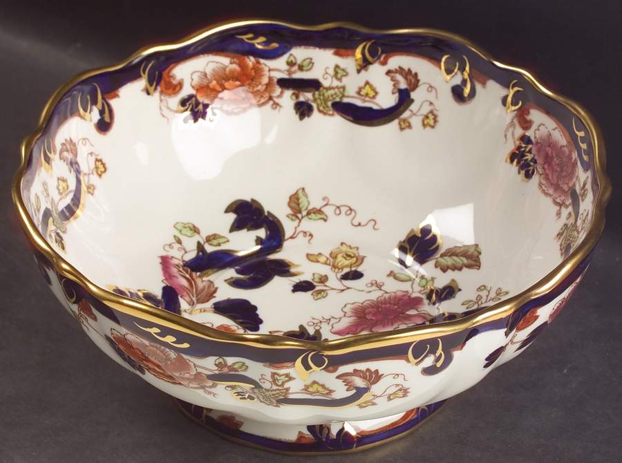 Mandalay Blue Multicolor 8" Bruges Footed Salad Bowl by Mason's-1