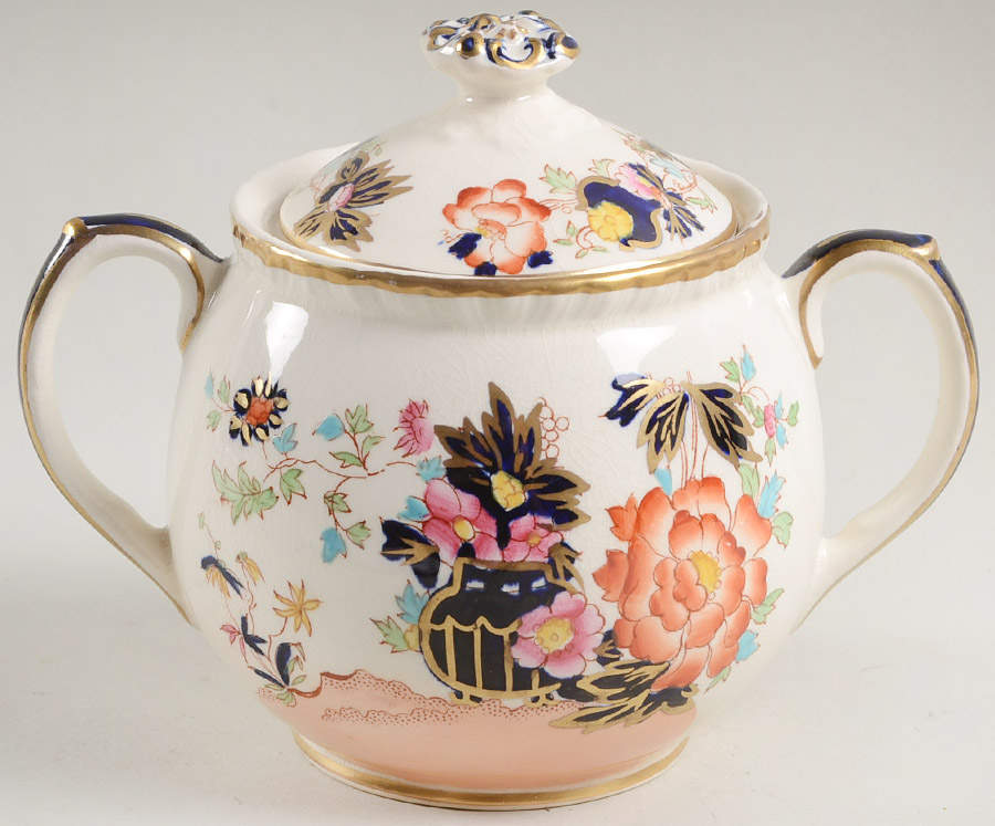 Mandarin Sugar Bowl & Lid by Mason's-1