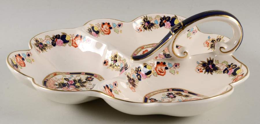 Mandarin 3-Part Relish with Center Ceramic Handle by Mason's-1