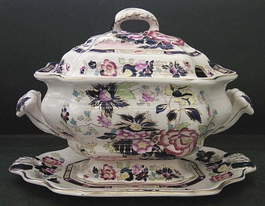 Mandarin Tureen & Lid w/Underplate by Mason's-1