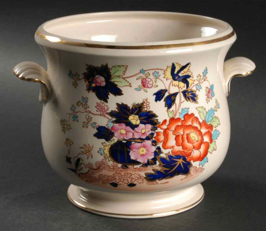 Mandarin Handled Cachepot by Mason's-1