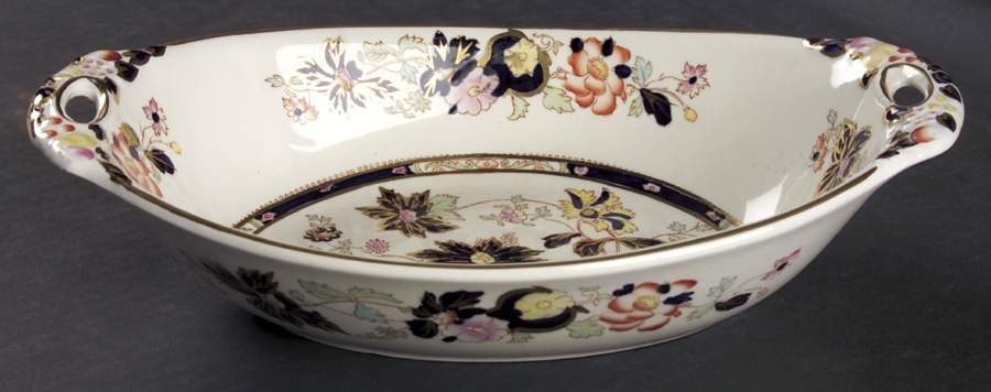Mandarin 10" Oval Handled Bowl by Mason's-1