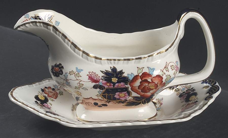 Mandarin Gravy Boat & Underplate by Mason's-1