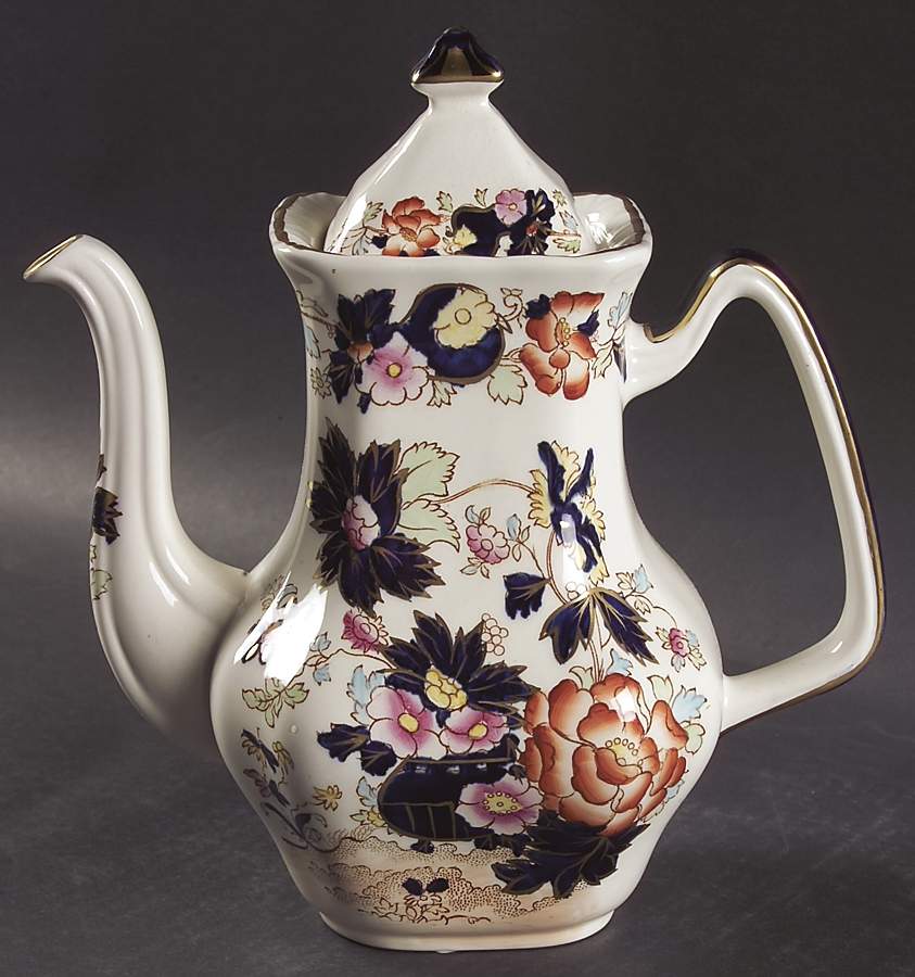 Mandarin Coffee Pot & Lid by Mason's-1
