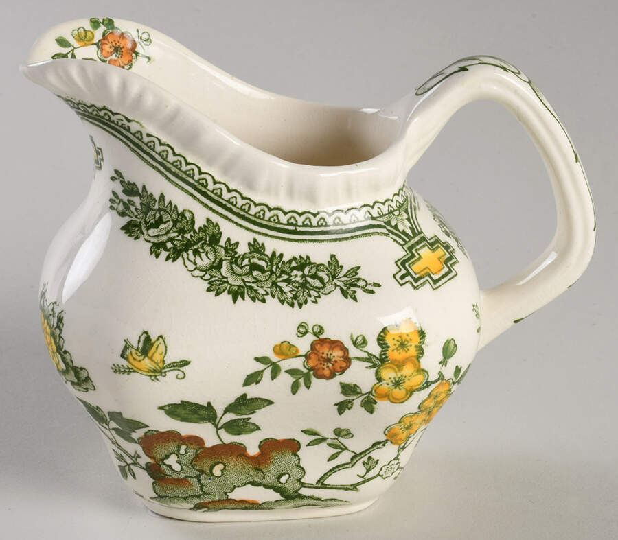 Manchu Green Multicolor Creamer by Mason's-1