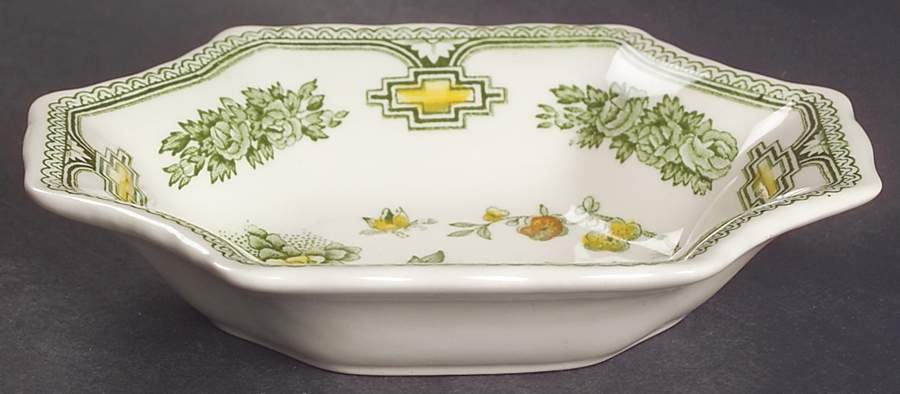 Manchu Green Multicolor Medium Sweet Meat Dish by Mason's-1