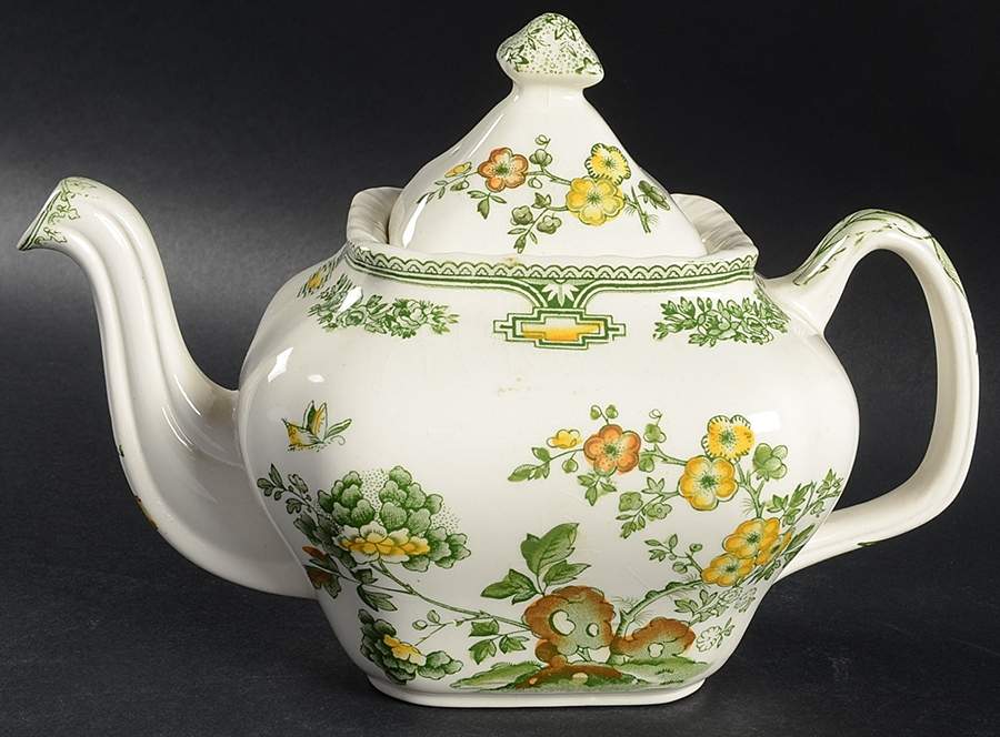 Manchu Green Multicolor Teapot & Lid by Mason's-1