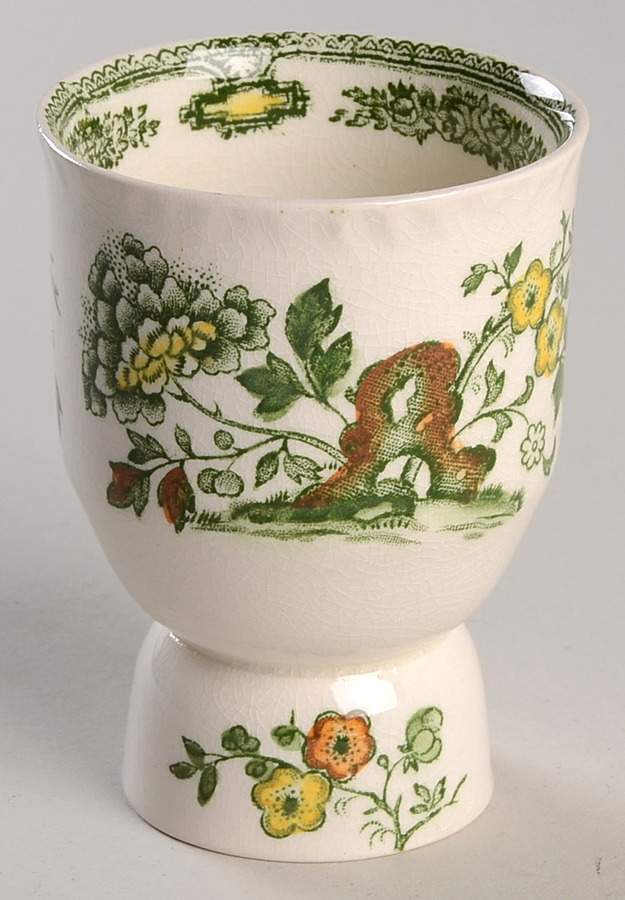 Manchu Green Multicolor Double Egg Cup by Mason's-1