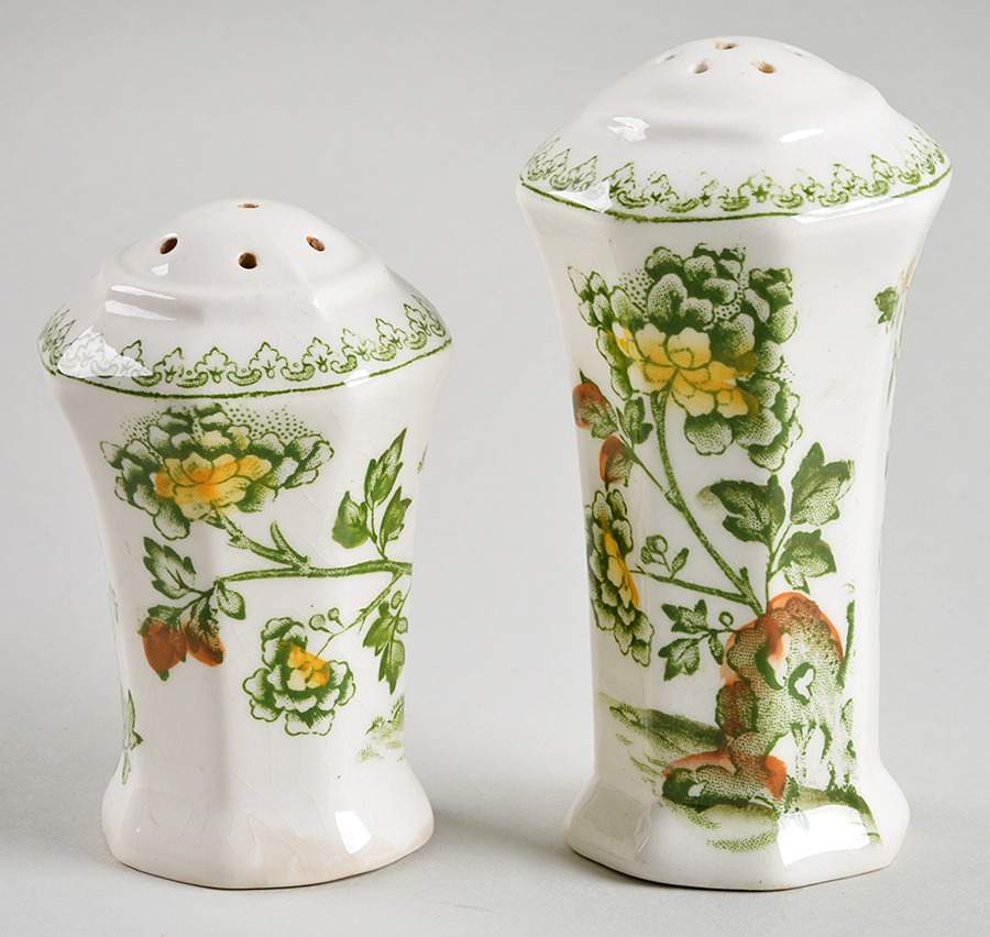 Manchu Green Multicolor Salt & Pepper Set by Mason's-1